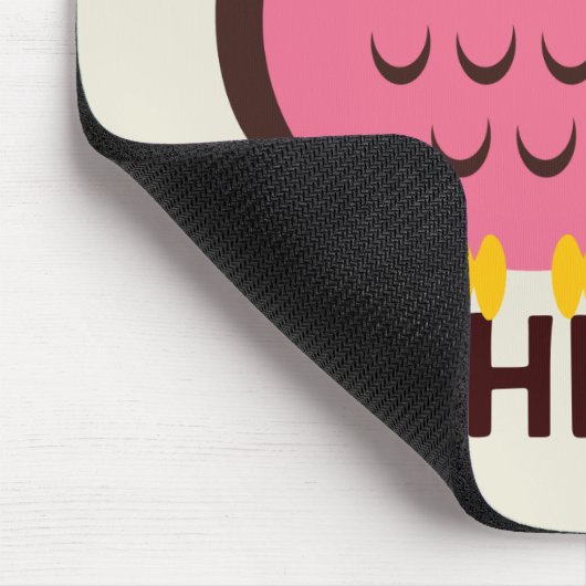 Speciaal voor kinderen uitgeruste Owl Mousepad Muismat (Hoek)