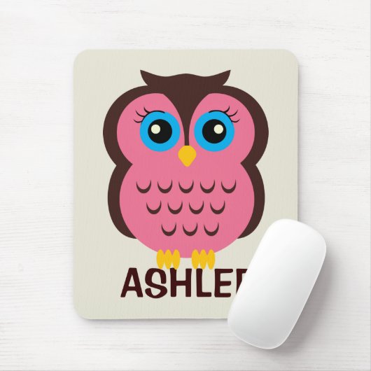 Speciaal voor kinderen uitgeruste Owl Mousepad Muismat (Met muis)