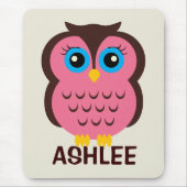 Speciaal voor kinderen uitgeruste Owl Mousepad Muismat (Voorkant)