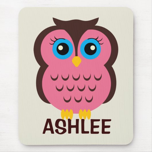 Speciaal voor kinderen uitgeruste Owl Mousepad Muismat (Voorkant)