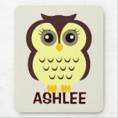 Speciaal voor kinderen uitgeruste Owl Mousepad Muismat (Voorkant)