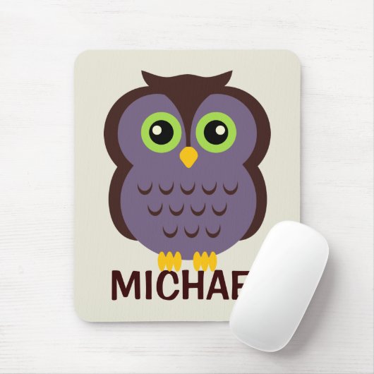 Speciaal voor kinderen uitgeruste Owl Mousepad Muismat (Met muis)