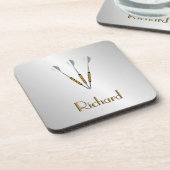 Speciaal voor kunstwerken / Monogram Bier Onderzetter (Linkerzijde)