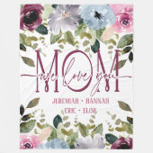 Speciaal voor mam met Blush Flowers Fleece Deken (Voorkant)