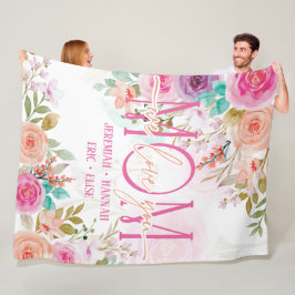 Speciaal voor mam met Blush Flowers Fleece Deken