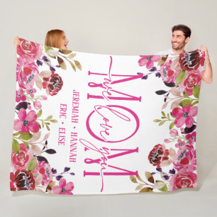 Speciaal voor mam met Blush Flowers Fleece Deken