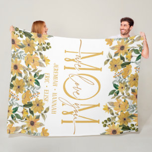 Speciaal voor mam met Blush Flowers Fleece Deken