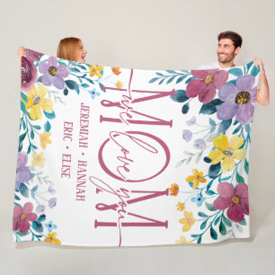 Speciaal voor mam met Blush Flowers Fleece Deken