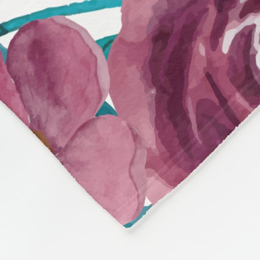 Speciaal voor mam met Blush Flowers Fleece Deken (Hoek)