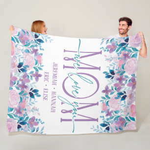 Speciaal voor mam met Blush Flowers Fleece Deken