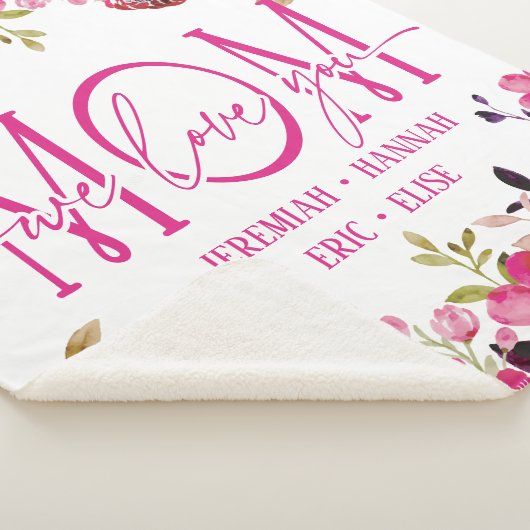Speciaal voor mam met Blush Flowers Sherpa Deken (3/4)