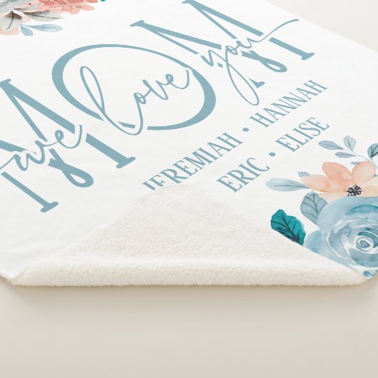 Speciaal voor mam met Blush Flowers Sherpa Deken (3/4)