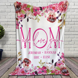 Speciaal voor mam met Blush Flowers Sherpa Deken
