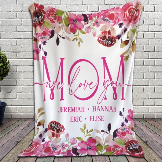 Speciaal voor mam met Blush Flowers Sherpa Deken
