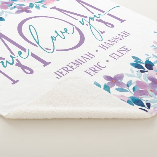 Speciaal voor mam met Blush Flowers Sherpa Deken (3/4)