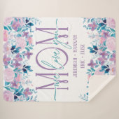 Speciaal voor mam met Blush Flowers Sherpa Deken (Voorkant (horizontaal))