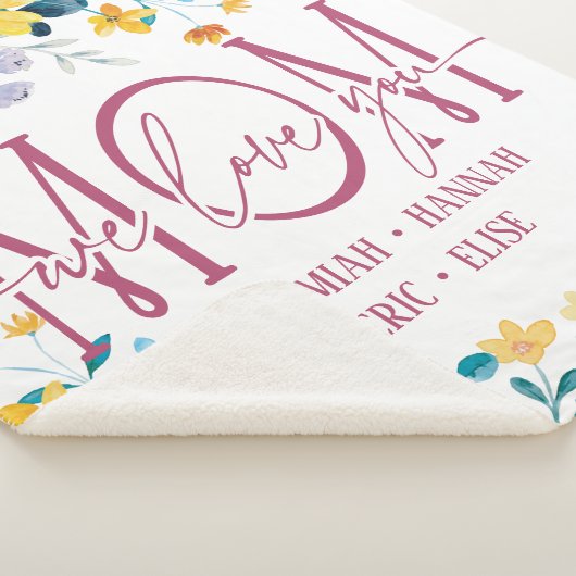 Speciaal voor mam met Blush Flowers Sherpa Deken (3/4)