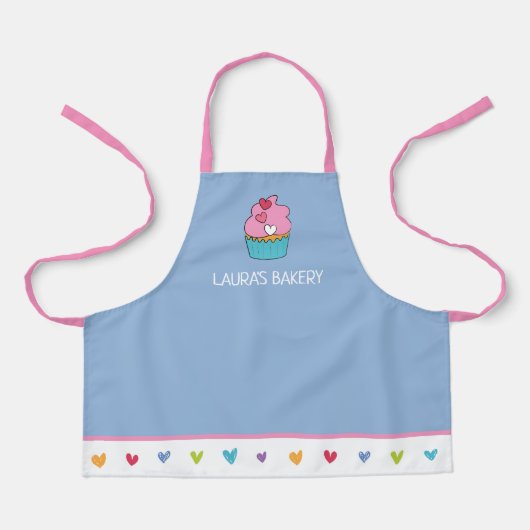 Speciaal voor meisjes bestemde Cupcake Apron Schort (Voorkant)