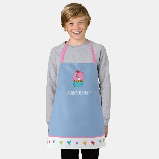 Speciaal voor meisjes bestemde Cupcake Apron Schort (Gedragen)