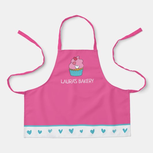 Speciaal voor meisjes bestemde Cupcake Apron Schort (Voorkant)