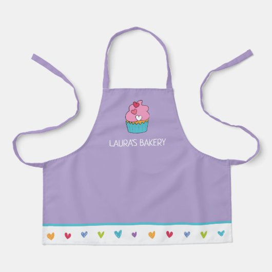 Speciaal voor meisjes bestemde Cupcake Apron Schort (Voorkant)