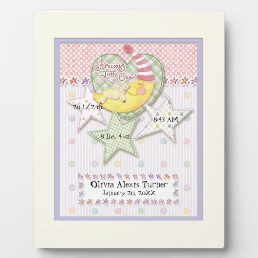 Speciaal voor meisjes uitgeruste Muur Nursery Art  Fotoplaat (Voorkant)