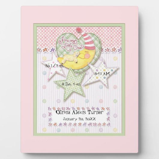 Speciaal voor meisjes uitgeruste Muur Nursery Art  Fotoplaat (Voorkant)