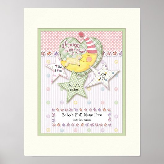 Speciaal voor meisjes uitgeruste Muur Nursery Art  Poster (Voorkant)