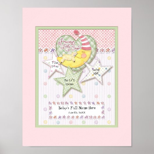 Speciaal voor meisjes uitgeruste Muur Nursery Art Poster (Voorkant)