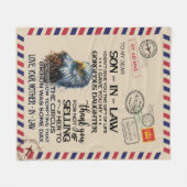 Speciaal voor mijn beste schoonzoon brief van mam fleece deken (Voorkant (Horizontaal))