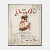 Speciaal voor mijn dochter van mam Butterfly Bla Fleece Deken (Voorkant)