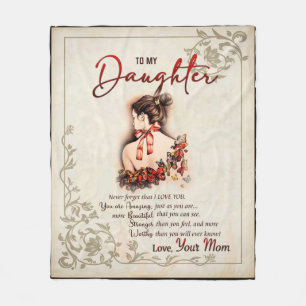 Speciaal voor mijn dochter van mam Butterfly Bla Fleece Deken