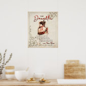 Speciaal voor mijn dochter van mam Butterfly Bla Poster (Keuken)