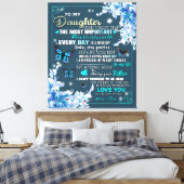 Speciaal voor mijn dochter van mam Butterfly Canvas Afdruk (Insitu (Slaapkamer))