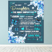 Speciaal voor mijn dochter van mam Butterfly Canvas Afdruk (Insitu (Houten vloer))