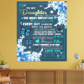 Speciaal voor mijn dochter van mam Butterfly Canvas Afdruk (Insitu (Woonkamer))