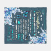 Speciaal voor mijn dochter van mam Butterfly Fleece Deken (Voorkant (Horizontaal))