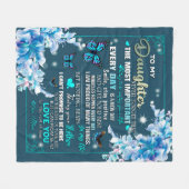 Speciaal voor mijn dochter van mam Butterfly Fleece Deken (Voorkant (Horizontaal))