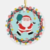 Speciaal voor Pickleball-kerstcollecteerbaar Keramisch Ornament (Voorkant)