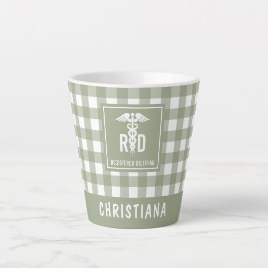 Speciaal voor RD geregistreerd Dietitititititiaans Latte Mok (Voorkant)