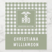 Speciaal voor RD geregistreerd Dietitititititiaans Wijn Etiket (Enkel label)