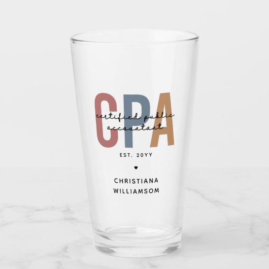 Speciaal voor Retro CPA gecertificeerde openbare a Glas (Voorkant)