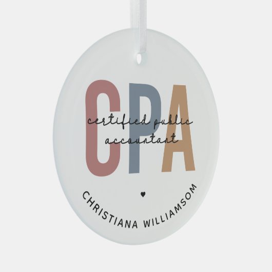 Speciaal voor Retro CPA gecertificeerde openbare a Glas Ornament (Voorkant Rechts)