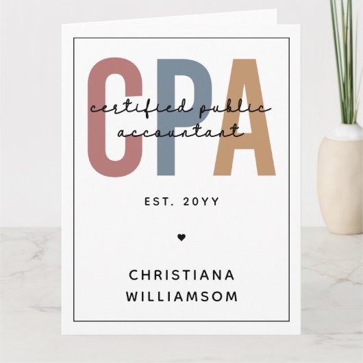 Speciaal voor Retro CPA gecertificeerde openbare a Kaart (Voorkant)