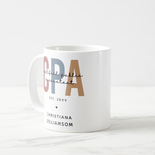 Speciaal voor Retro CPA gecertificeerde openbare a Koffiemok (Voorkant links)