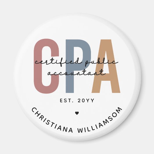 Speciaal voor Retro CPA gecertificeerde openbare a Magneet (Voorkant)