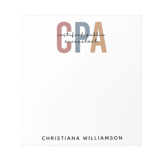 Speciaal voor Retro CPA gecertificeerde openbare a Notitieblok (Voorkant)