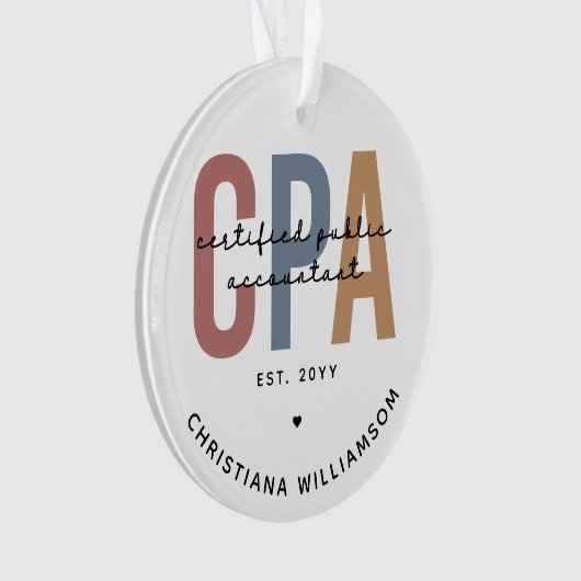 Speciaal voor Retro CPA gecertificeerde openbare a Ornament (voorkant)
