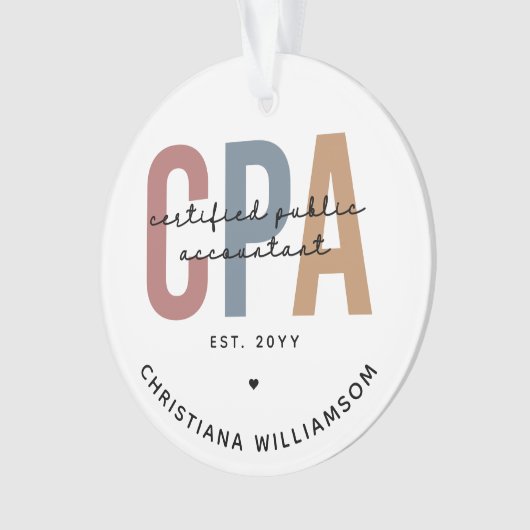 Speciaal voor Retro CPA gecertificeerde openbare a Ornament (voorkant)
