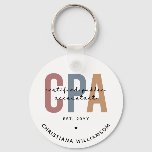 Speciaal voor Retro CPA gecertificeerde openbare a Sleutelhanger (Achterkant)